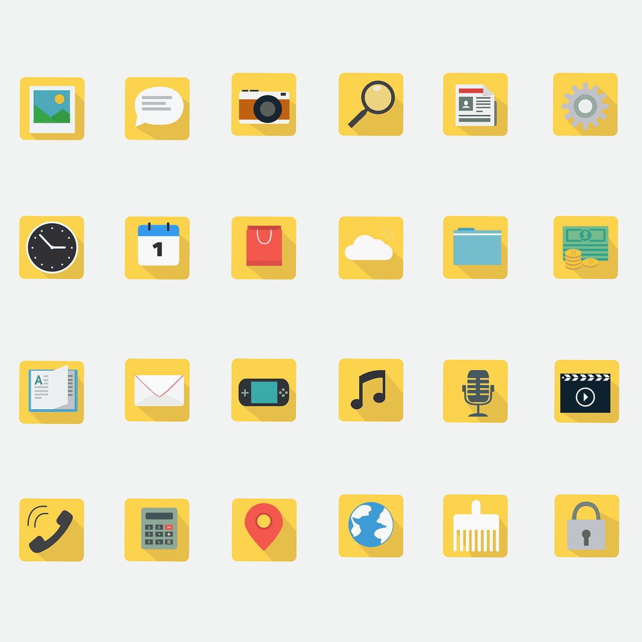 様々なアプリのアイコン